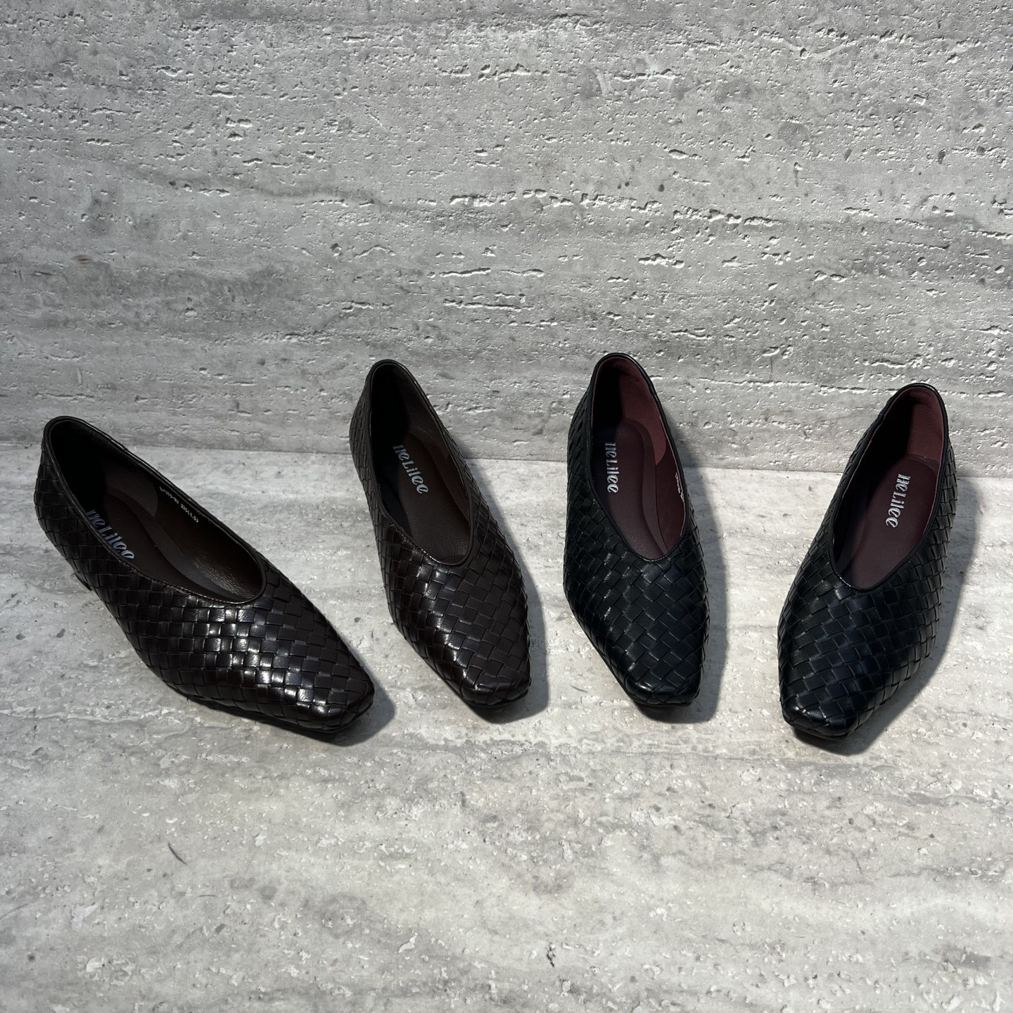 欧洲站2026春新款欧货真皮女鞋粗跟方头编织中跟浅口单鞋高跟鞋潮