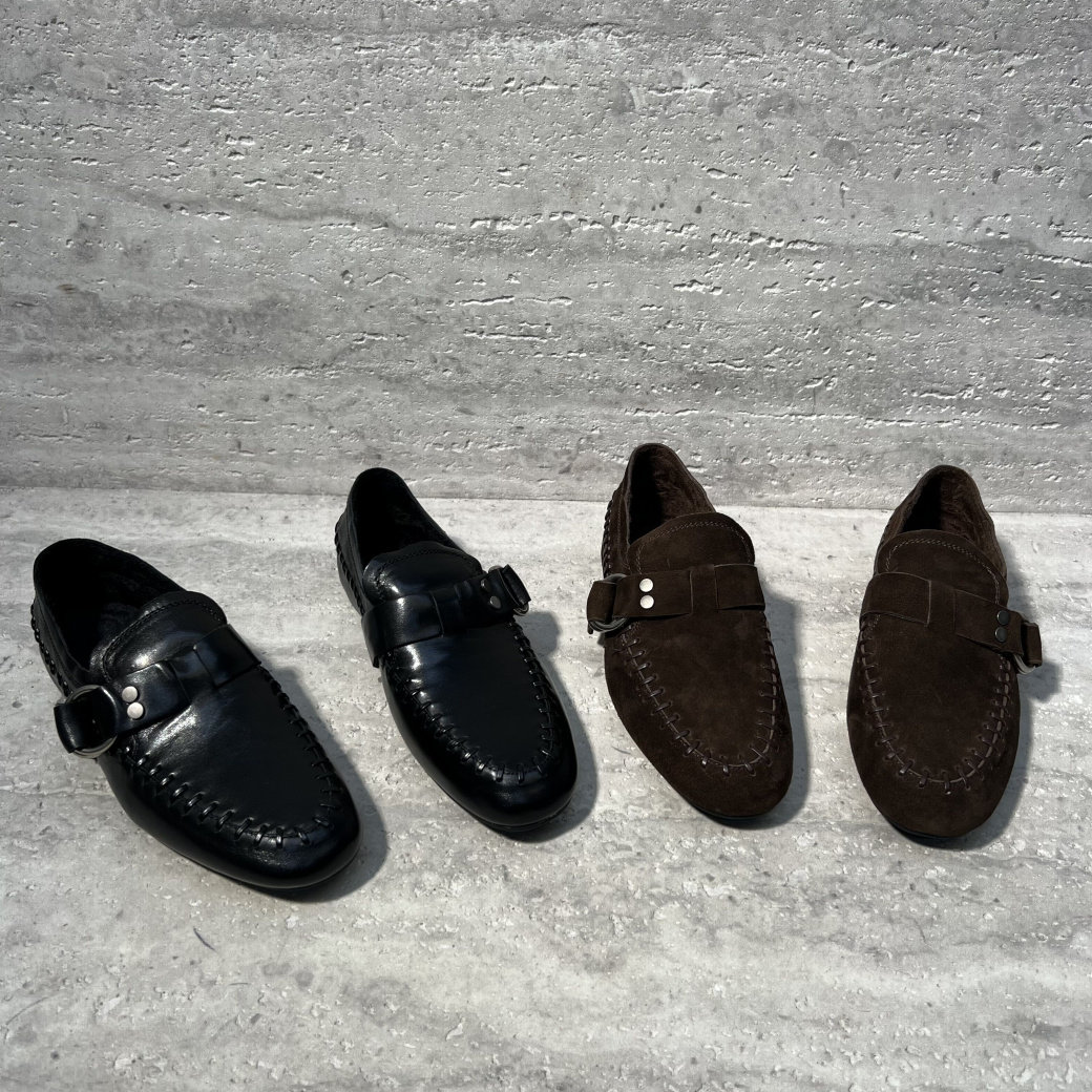 欧洲站女鞋2025冬季新款欧货真皮低跟加绒保暖一脚蹬乐福鞋皮鞋女,女鞋,乐福鞋（豆豆鞋）,淘宝优惠券,粉丝福利购,淘宝优惠卷