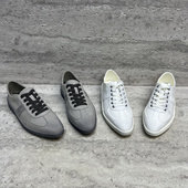 单鞋 欧洲站2026春新款 韩版 帆布鞋 欧货真皮女鞋 平底系带尖头休闲鞋