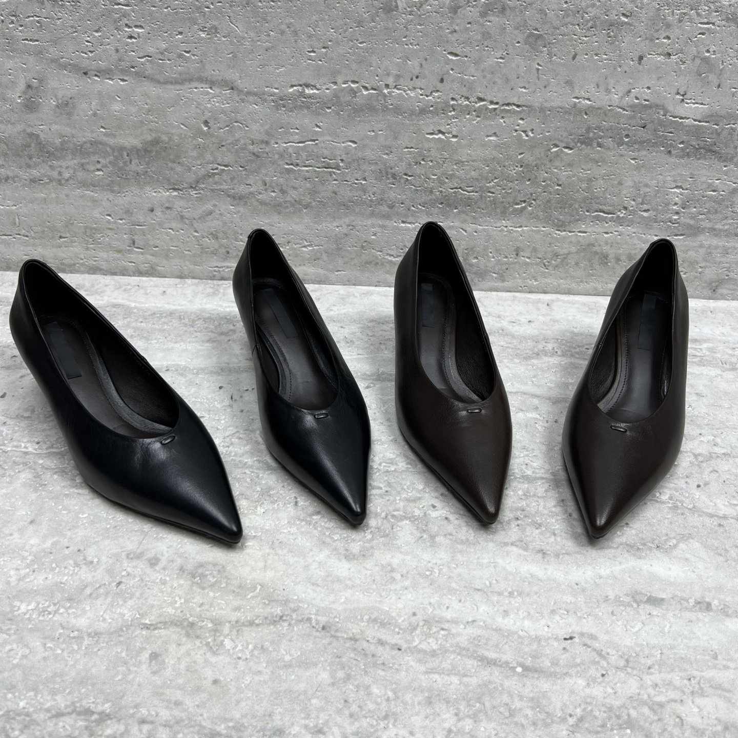 欧洲站2026春季新款欧货真皮女鞋细跟尖头中跟羊皮浅口单鞋高跟鞋