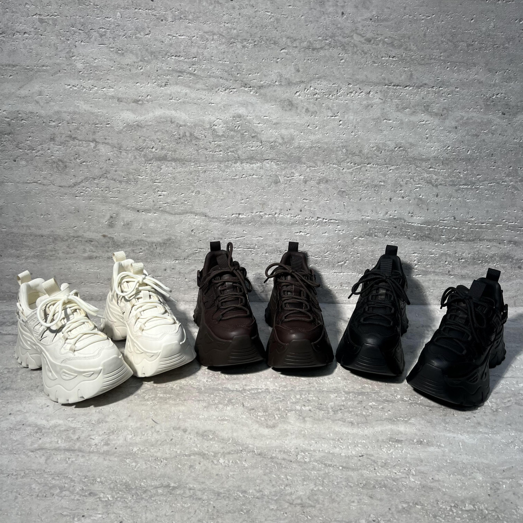 真皮系带厚底休闲运动鞋老爹鞋女