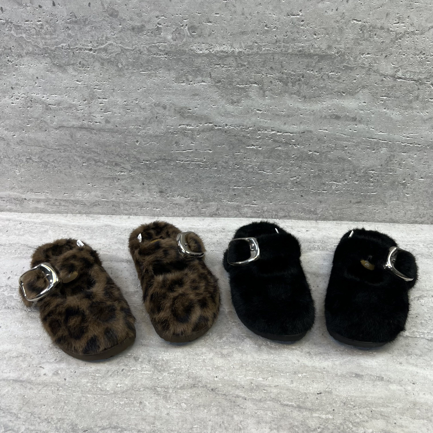 平底包头外穿拖鞋豹纹时尚毛毛拖