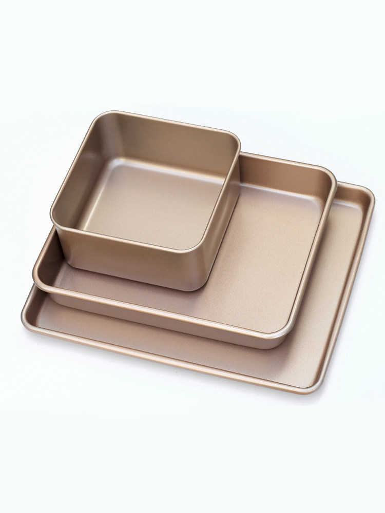 직사각형 베이킹 팬 가정용 고대 케이크 롤 금형 오븐 비 스틱 티라미수 눈송이 쿠키 도구