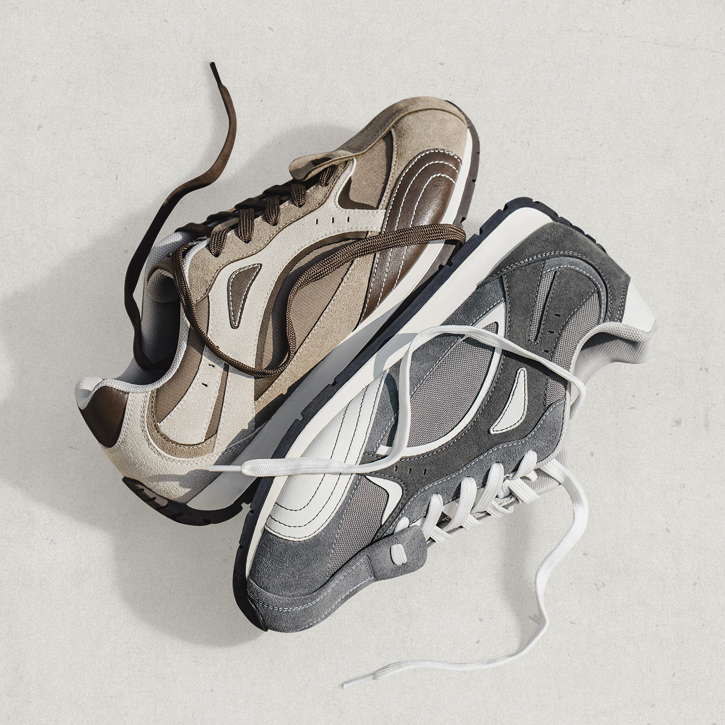 MRA解构阿甘鞋男2026新款工装德训板鞋复古厚底休闲运动慢跑鞋春