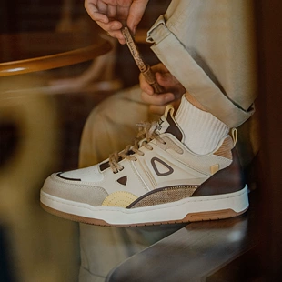 厚底运动休闲鞋 潮 春季 日系复古拼接板鞋 2023新款 鞋 MRA男鞋 子男款