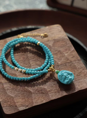 菱镁矿美人鱼锁骨链项链女款饰品