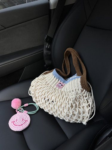 新手友好的手工钩针毛线网兜包