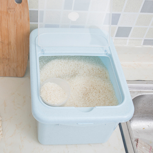 米桶带盖储米箱15斤米面大米收纳箱防潮面粉桶米箱 悠之居防虫装