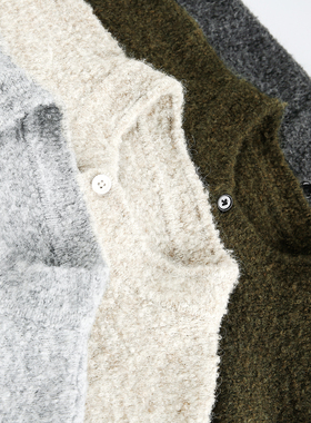 神识麒骥*轻职场 Hot nerd经典款 四色纱线圈绒亨利领毛衣