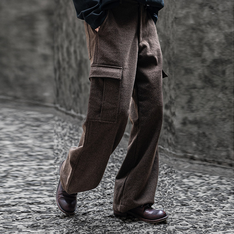 神识麒骥*苦味心好多 双色秋冬极简羊毛混纺肌理感休闲直筒长裤,个性定制/设计服务/DIY,长裤加工定制,淘宝优惠券,粉丝福利购,淘宝优惠卷