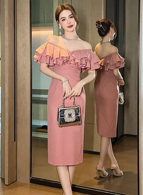 2026夏季新款女装名媛小香风生日小礼裙聚会派对重工连衣裙30867