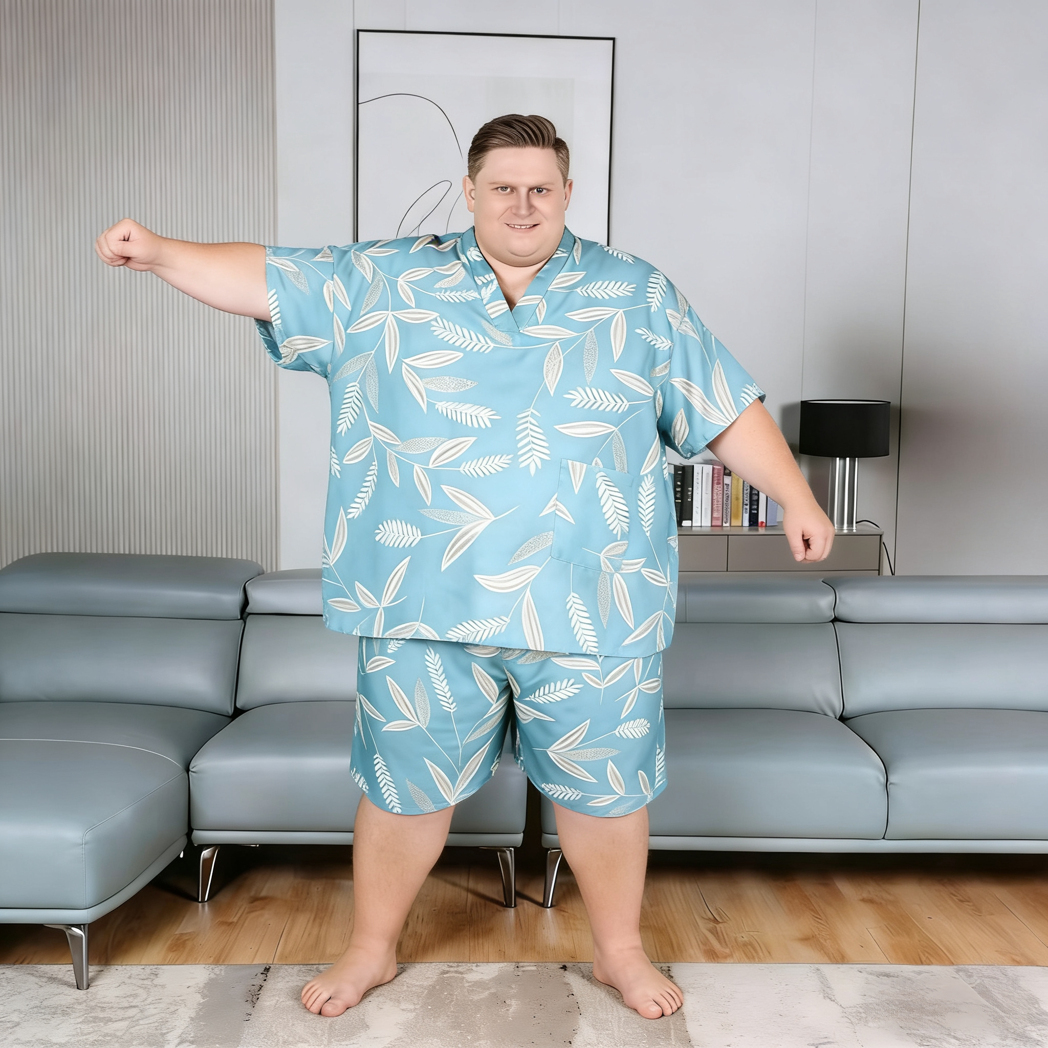 7XL特大码一次性浴衣肥佬胖子汗蒸服