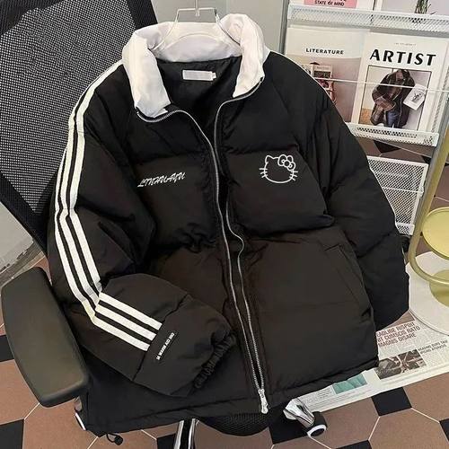 凯蒂猫儿童羽绒服2024新款冬季棉服棉袄中大童高级立领拉链ins童