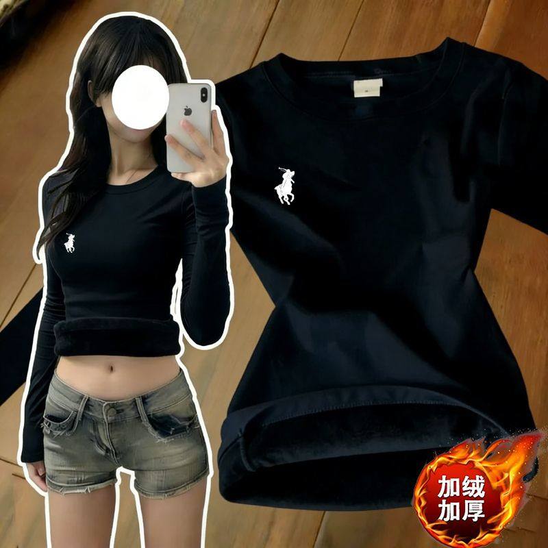 加绒加厚黑色修身印花长袖T恤中大童保暖上衣女童内搭秋冬款童装,童装/婴儿装/亲子装,T恤,淘宝优惠券,粉丝福利购,淘宝优惠卷