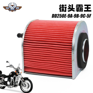 适配大地鹰王太子摩托车街头霸王DD250E-9A -9B-9C-5F空气过滤芯
