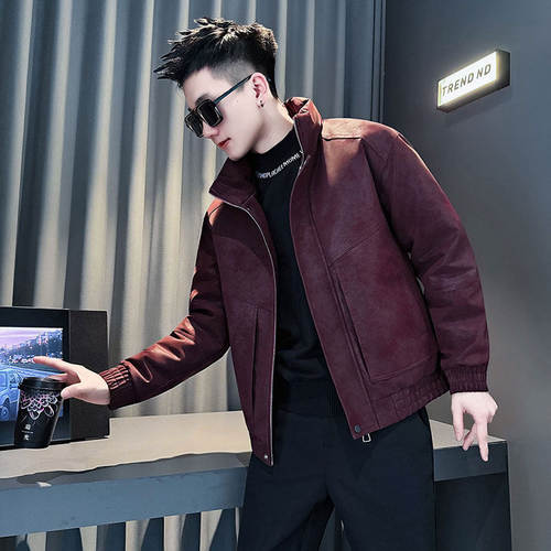 小个子冬季皮棉袄加厚保暖立领棉服外套S号XS小码男装160潮牌棉衣