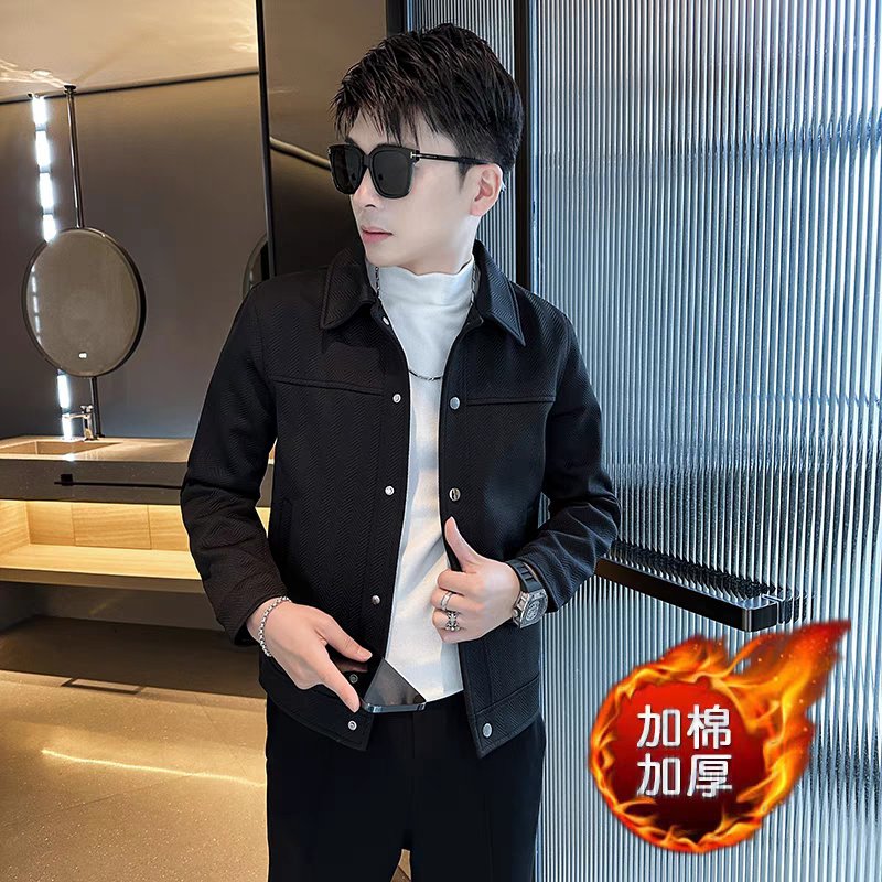 矮小个子S码XS号外套男加棉保暖修身短款夹克小码男装150秋冬上衣