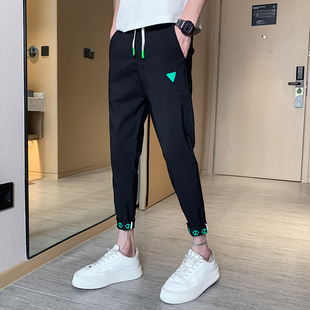 155春季矮小个子26号27小码男士卷边休闲裤男九分修身小脚裤子XS