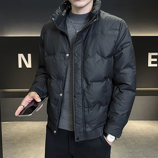 新款羽绒服立领加厚冬季小码XS青年男士保暖短款外套小个子155潮