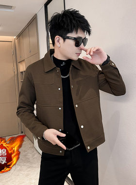 小码男装155瘦人矮个子XS号修身S款加棉保暖夹克短上衣百搭外套