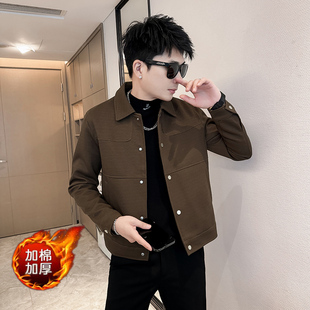 小码男装155瘦人矮个子XS号修身S款加棉保暖夹克短上衣百搭外套