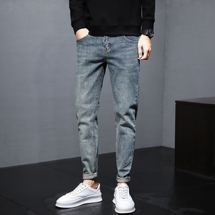 男长裤 复古牛仔裤 子修身 小脚裤 26码 矮个子小腰瘦男生加绒裤 27小码