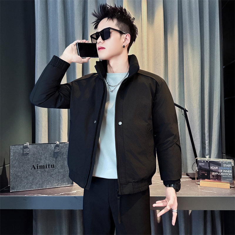 小码男装矮个子XS码S号修身棉服加厚短款棉袄立领外套保暖棉衣男