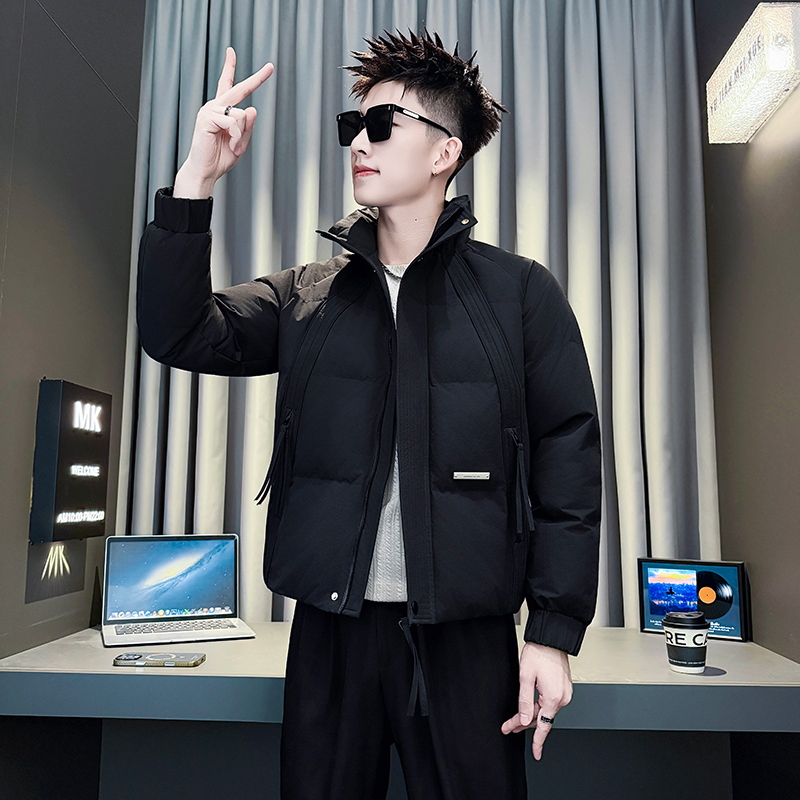 155矮小个子S号XS小码修身棉服冬装立领加厚棉袄百搭棉衣外套潮男