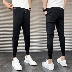 新款 青年运动九分裤 26小码 休闲长裤 男 27S号加绒卫裤 155矮个子冬季