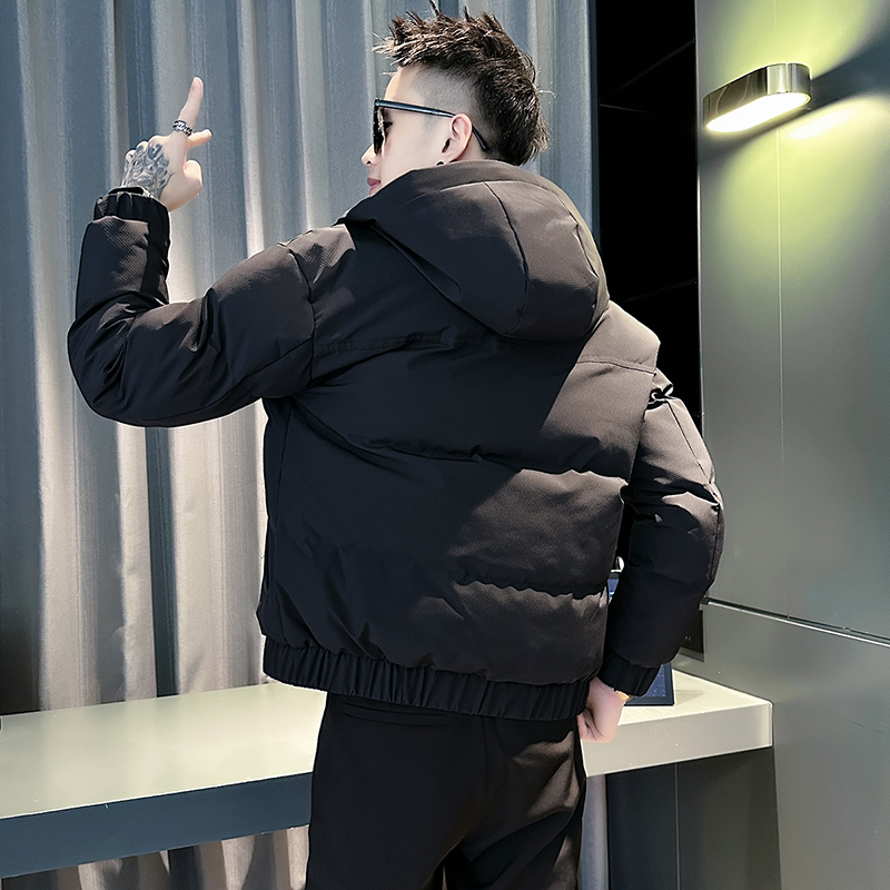 155矮个子小码男装连帽棉衣XS码S号冬季潮牌百搭简约棉服棉袄外套