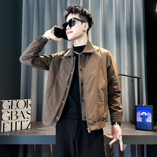 小码男装假两件外套155瘦人矮个子XS号S款160春秋装夹克衫短上衣