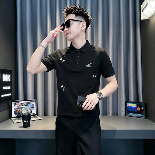 小码刺绣翻领polo衫男士短袖矮小个子S号XS码半袖t恤薄款夏装上衣