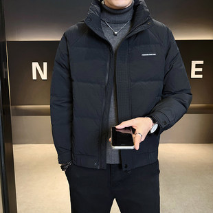 155冬季潮牌小码羽绒服男矮个子S号XS修身立领痞帅短款保暖羽绒衣