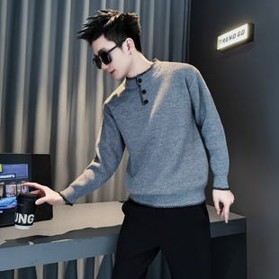 假两件百搭XS小个子160小码青年线衣韩版秋冬装S时尚男士休闲毛衣