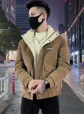 小个子男士S棉服百搭韩版连帽棉袄修身冬季小码XS青年保暖棉衣155