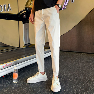 裤 春夏裤 155矮小个子小码 26号27码 小脚9分 子男纯色休闲九分裤