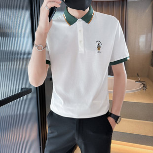 短袖 男装 t恤155S号短款 商务休闲刺绣半袖 小个子夏季 polo衫 XS小码