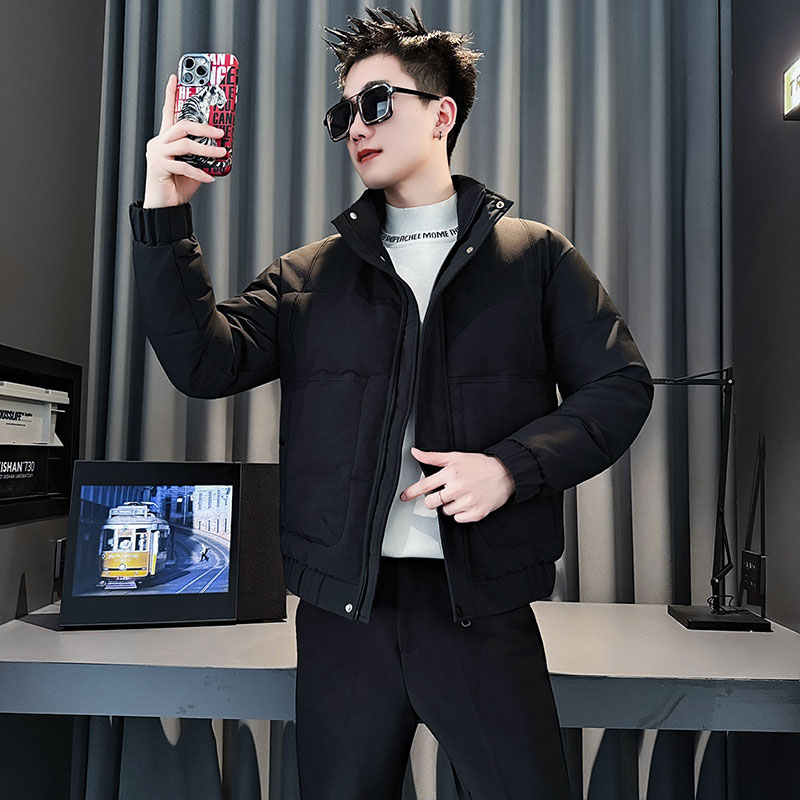 工装冬季小码男士XS号棉衣加厚棉服纯色修身155小个子S码棉袄外套