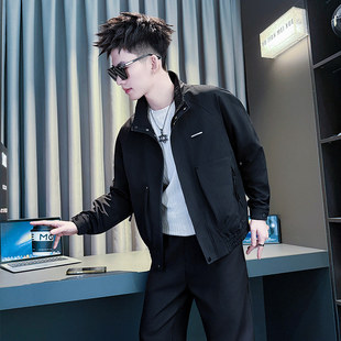 春秋装潮牌工装外套痞帅小码XS号矮个子男士短款休闲宽松立领夹克