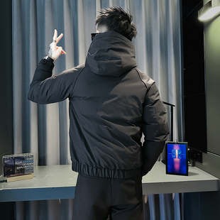 155矮小个子穿搭S号XS小码连帽棉服冬装加厚棉衣男生保暖棉衣外套