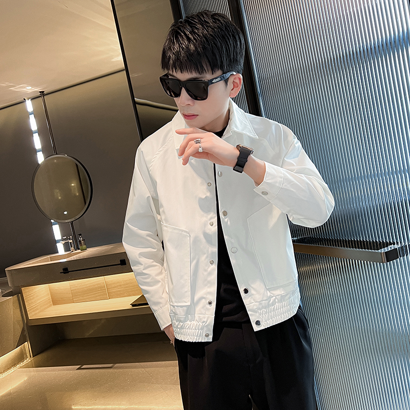 小码男装155瘦人矮个子XS号S款160秋装纯色夹克衫短上衣百搭外套