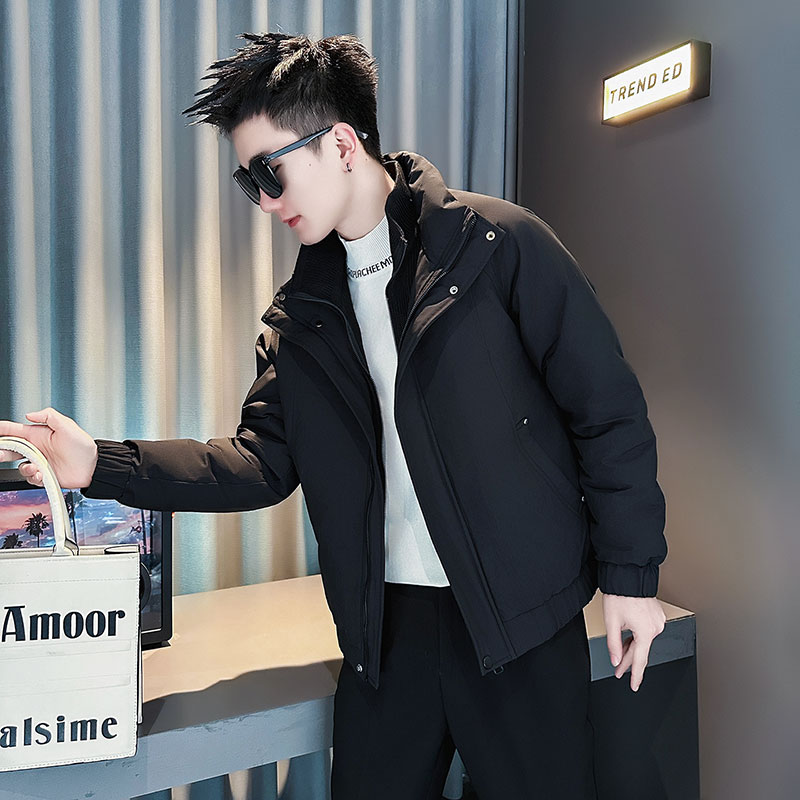 潮牌小码棉衣男棉袄矮小个子XS码加厚修身棉服xs号冬装假两件外套
