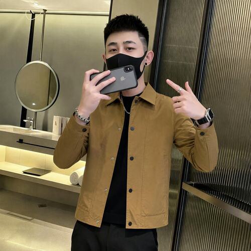 小个子短款春秋修身翻领短款夹克男15青年韩版XS小码百搭简约外套