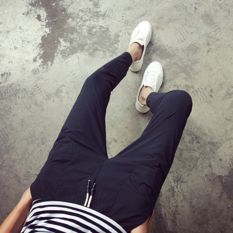 les帅t 27小码s矮小个子160男9九分休闲裤男生26号xs修身小脚裤子