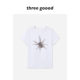 THREE 内搭女休闲宽松上衣 印花蜘蛛T恤女短袖 GOOOD殷三吉 3D时尚