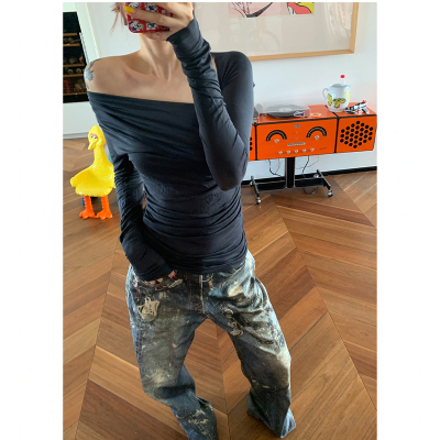 THREEGOOOD/三吉磁场印花休闲裤