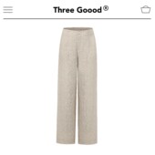 百搭休闲宽松阔腿亚麻直筒长裤 THREE GOOOD殷三吉 SK230113