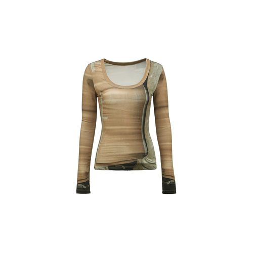 THREE GOOOD殷三吉 华想诗篇复古建筑定位印针织上衣 SST241008