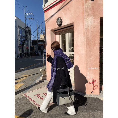 殷三吉山羊绒双面呢外套