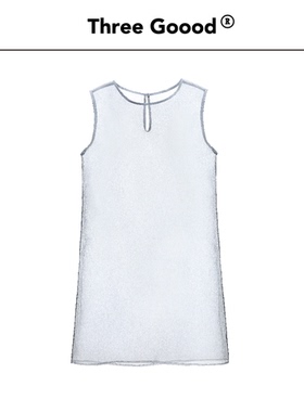 THREE GOOOD殷三吉OD朦胧了解自己清爽百搭欧根纱罩衫SQ230507